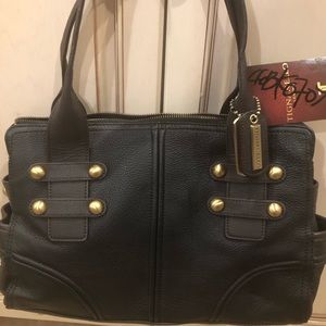 Tignanello Black & Brown Leather Shoulder Bag🎁